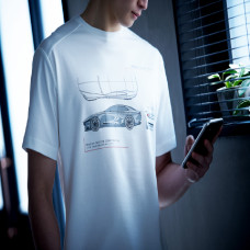 T-shirt vision coupe wit